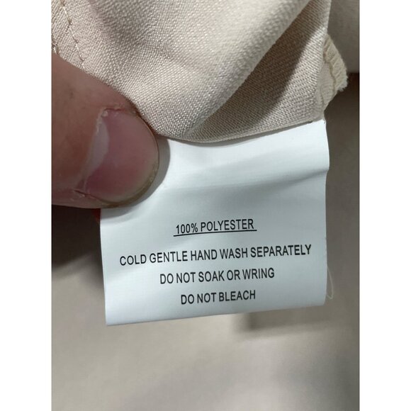 Selfie Leslie Well Versed Pleated Bust Front Split Dress Medium Champagne NEW - Picture 7 of 9